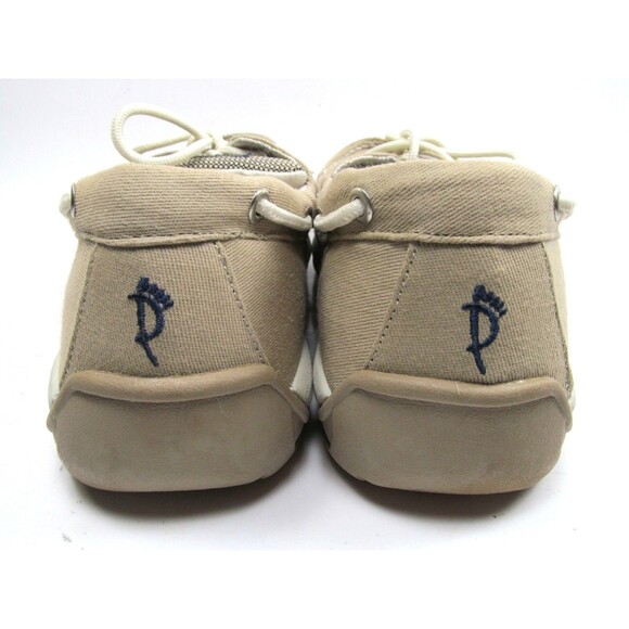 Ped Lite Canvas Boat Shoes Mens Size 8 M. Beige Excellent - Picture 4 of 7